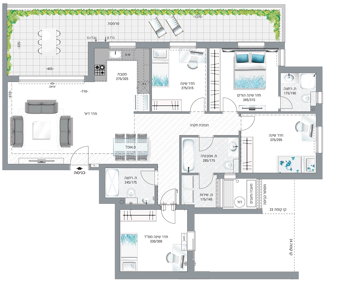 mini penthouse 5 Rooms (M2 modèle)